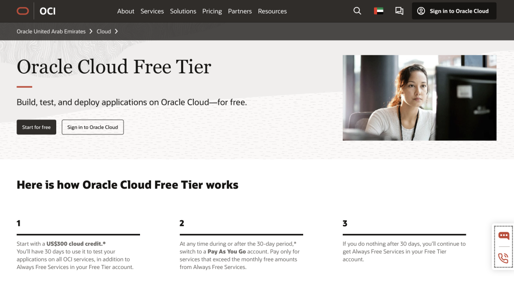 Cloud Hosting for Startups - Oracle Free Tier